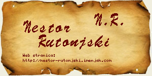 Nestor Rutonjski vizit kartica